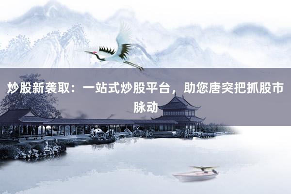 炒股新袭取：一站式炒股平台，助您唐突把抓股市脉动