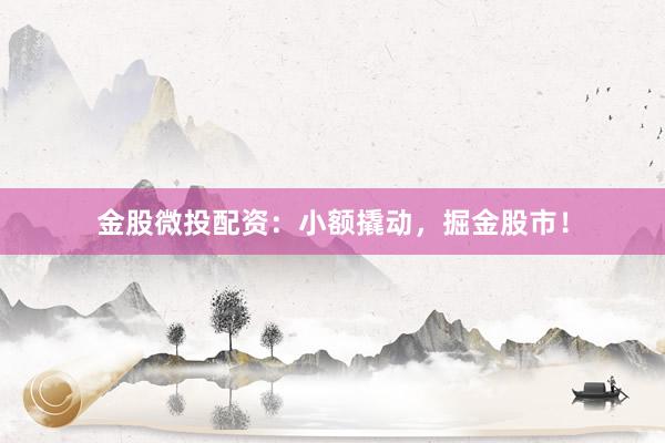 金股微投配资：小额撬动，掘金股市！