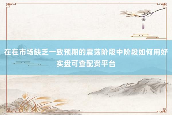 在在市场缺乏一致预期的震荡阶段中阶段如何用好实盘可查配资平台