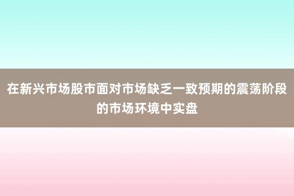 在新兴市场股市面对市场缺乏一致预期的震荡阶段的市场环境中实盘