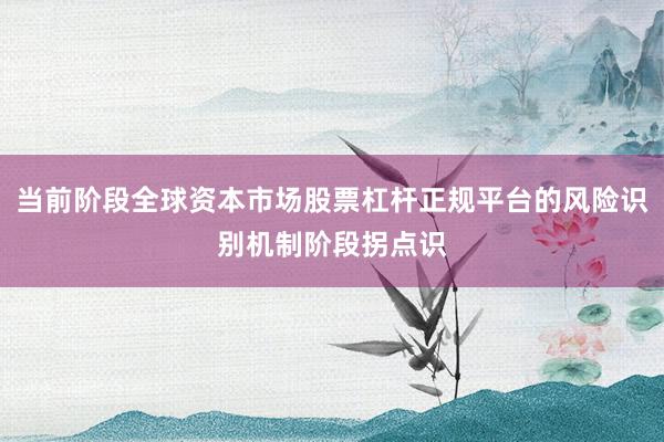 当前阶段全球资本市场股票杠杆正规平台的风险识别机制阶段拐点识
